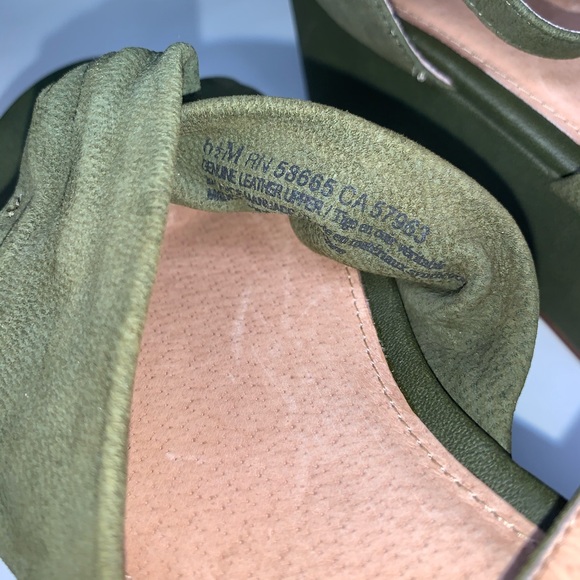 Caslon Platform Sandals Matte Green Sz 6.5 - Picture 10 of 13